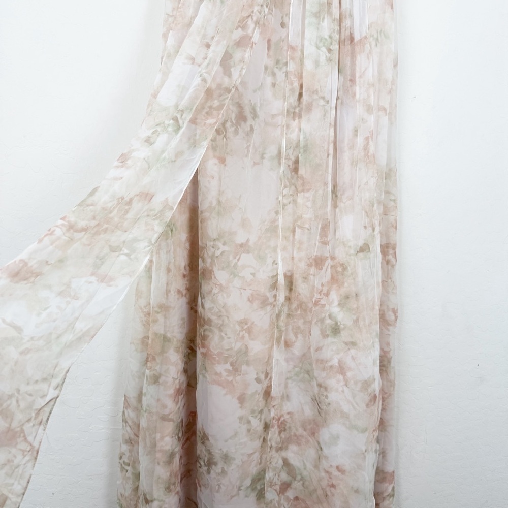 Jenny Yoo Collection Watercolor Nyla Floral Strapless Dress Maxi Bridesmaid - Picture 7 of 14